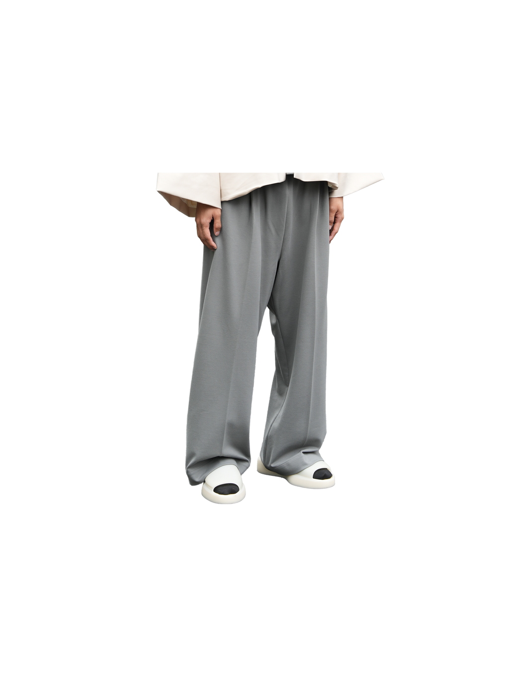 Soft Stretch Straight-leg Trousers