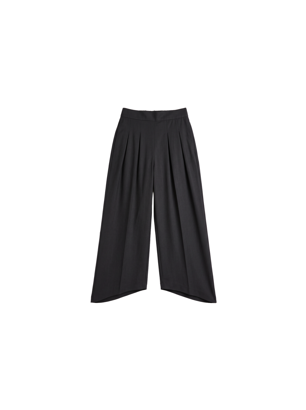 Pleated Slant Pants - Jet
