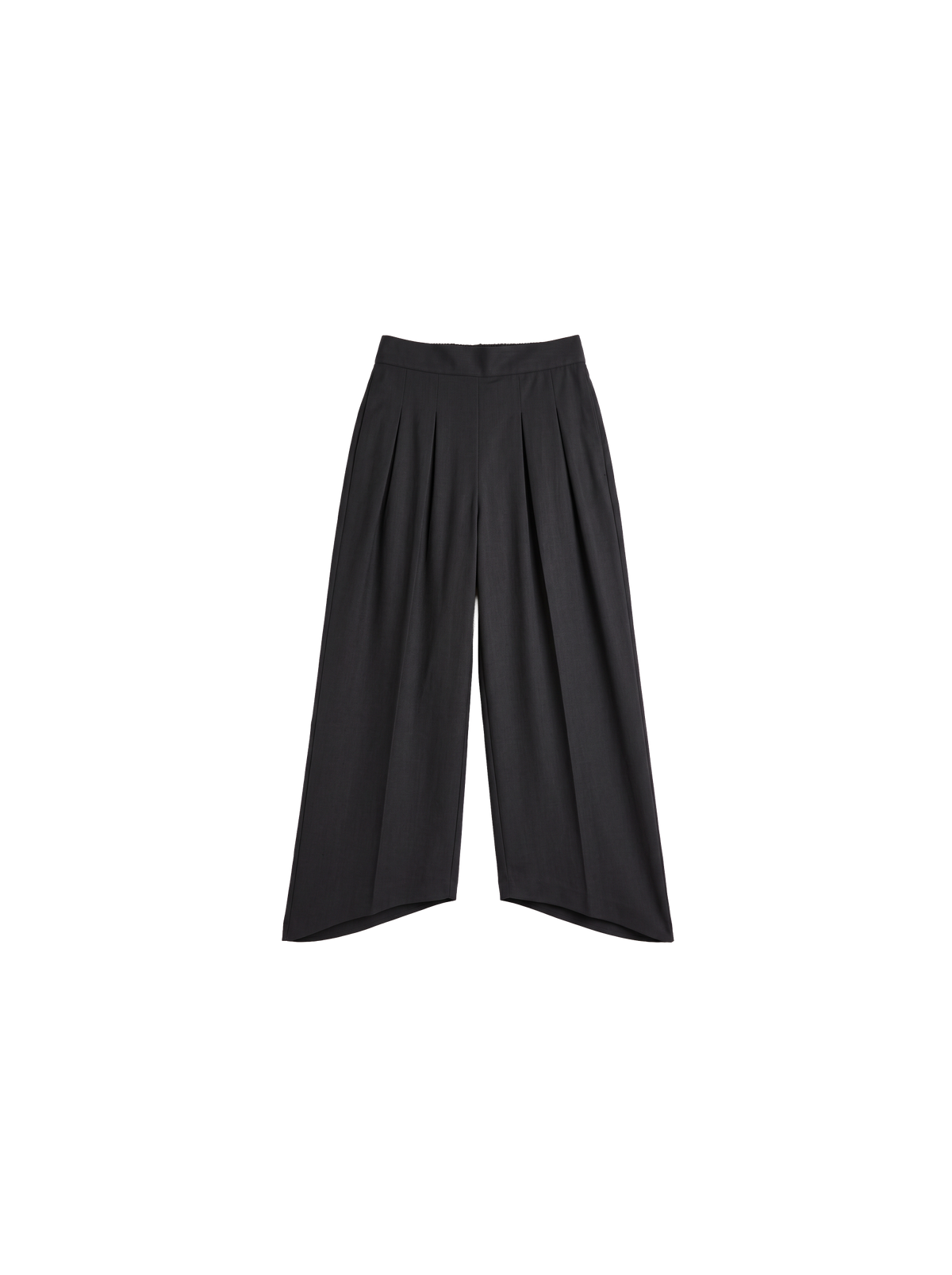 Pleated Slant Pants - Jet