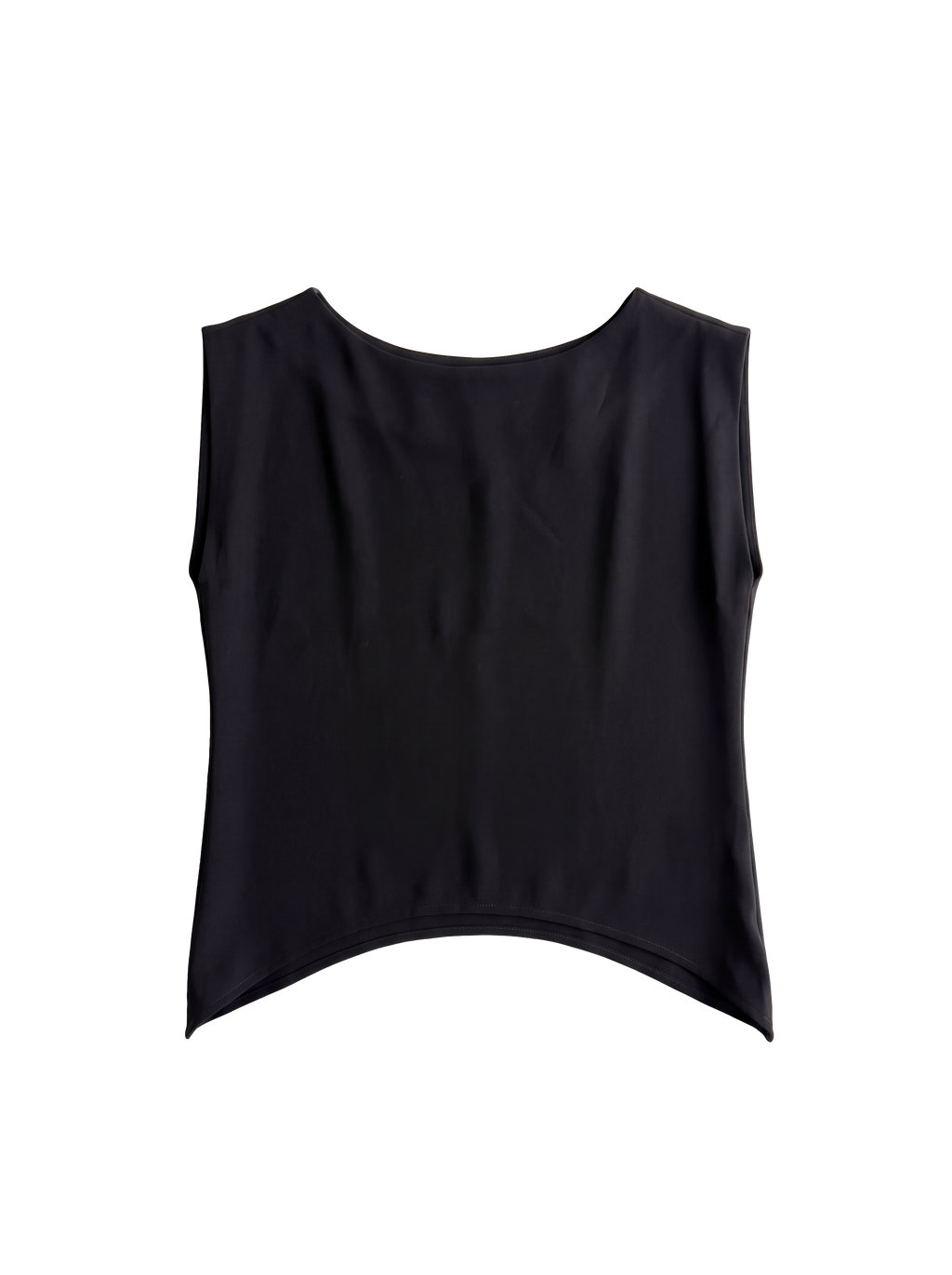 Crepe Boat Neck Sleeveless Top - Night