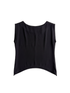 Crepe Boat Neck Sleeveless Top - Night