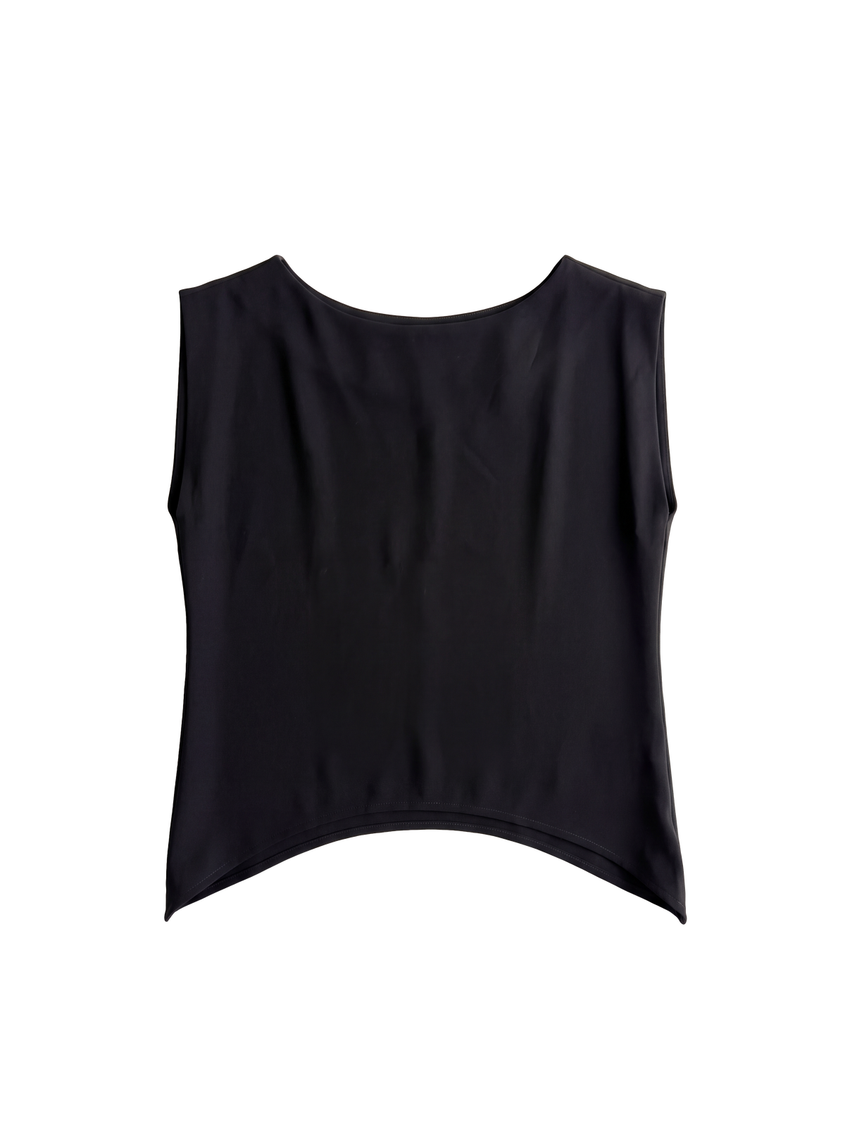 Crepe Boat Neck Sleeveless Top - Night