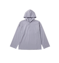 Lightweight Hooded Henley Top - Smoke