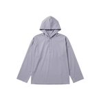 Lightweight Hooded Henley Top - Smoke