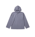 Lightweight Hooded Henley Top - Slate