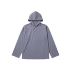 Lightweight Hooded Henley Top - Slate