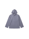 Lightweight Hooded Henley Top - Stone