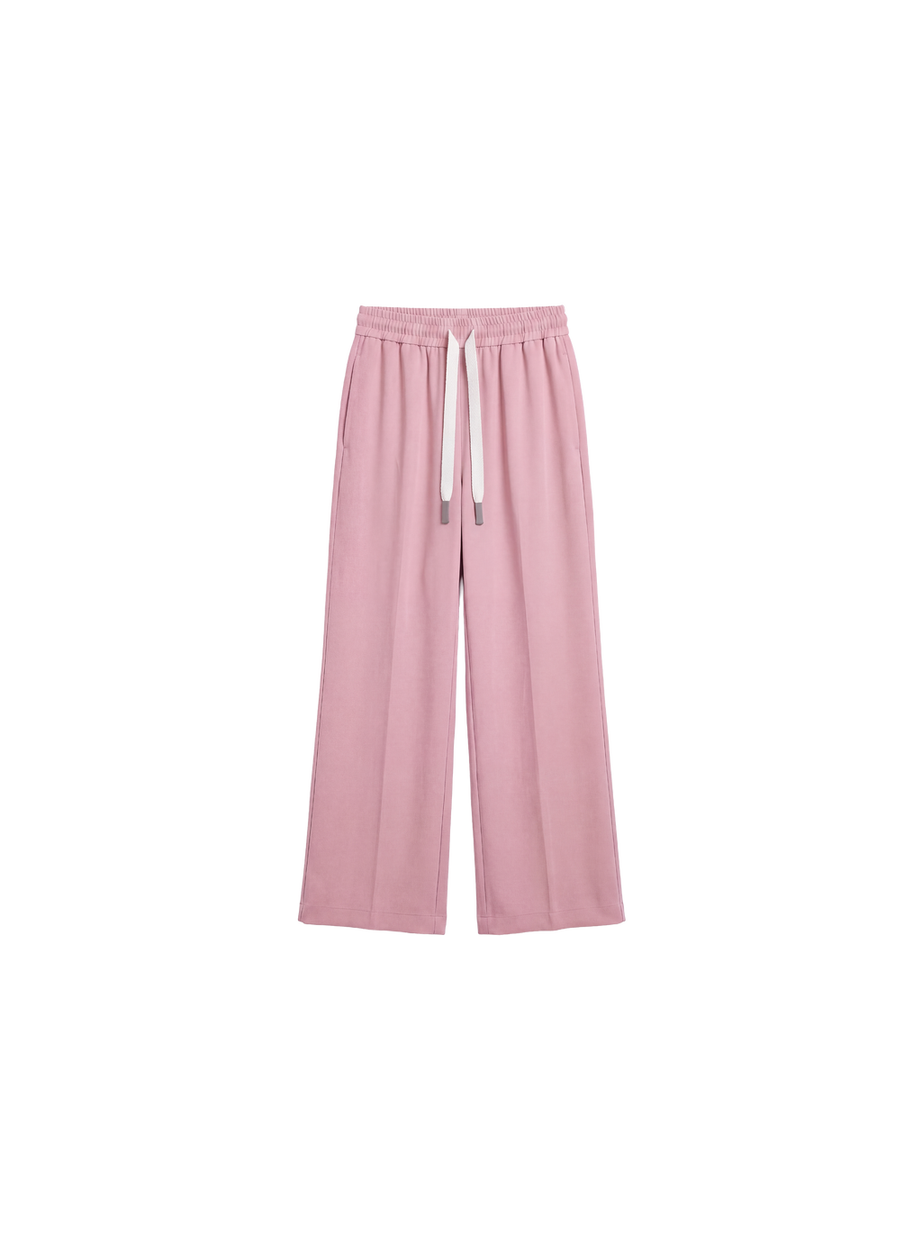 Crepe Wide-Leg Drawstring Trouser - Rose