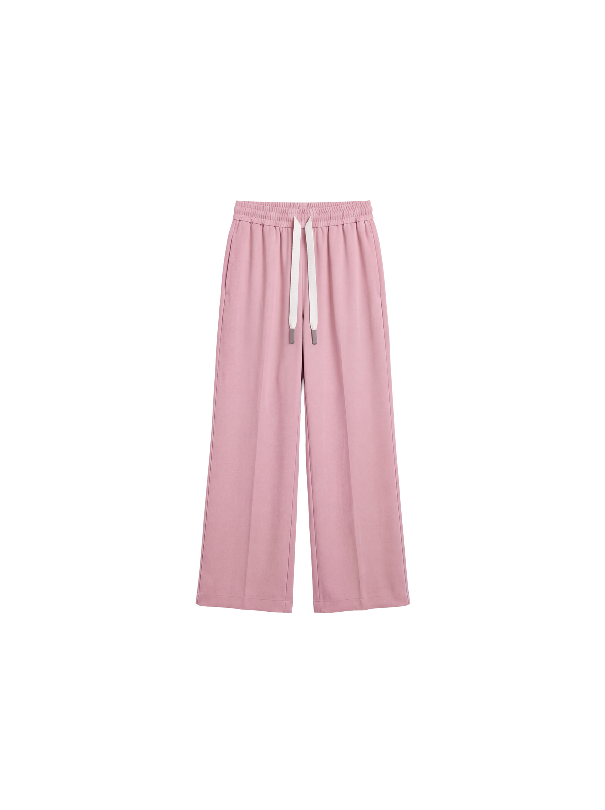 Crepe Wide-Leg Drawstring Trouser - Rose