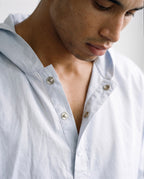 Lightweight Hooded Henley Top - Slate