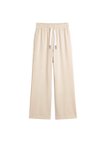 Crepe Wide-Leg Drawstring Trouser - Sand