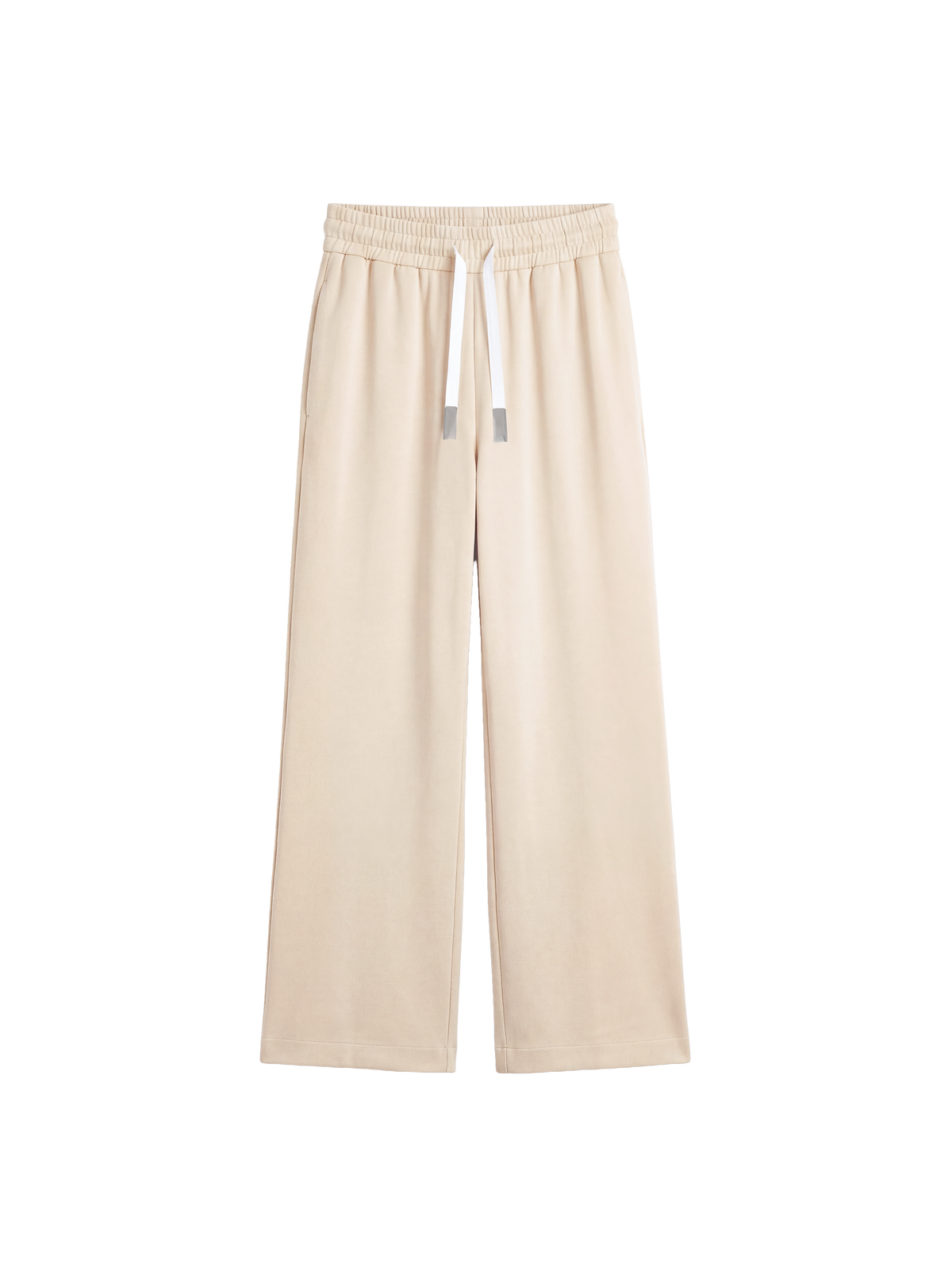 Crepe Wide-Leg Drawstring Trouser - Sand