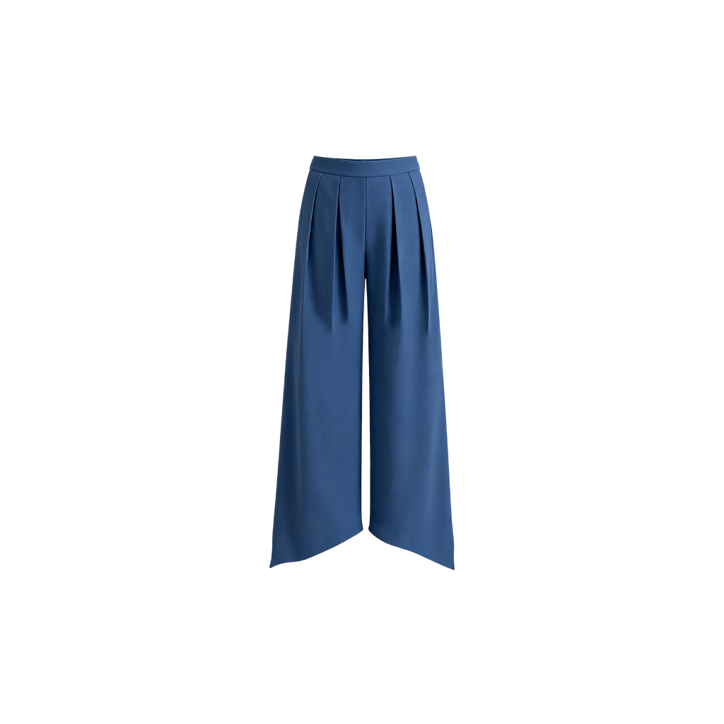 pleated slant pants