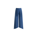 Pleated Slant Pants - Blu