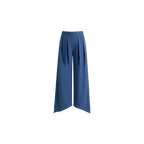 pleated slant pants