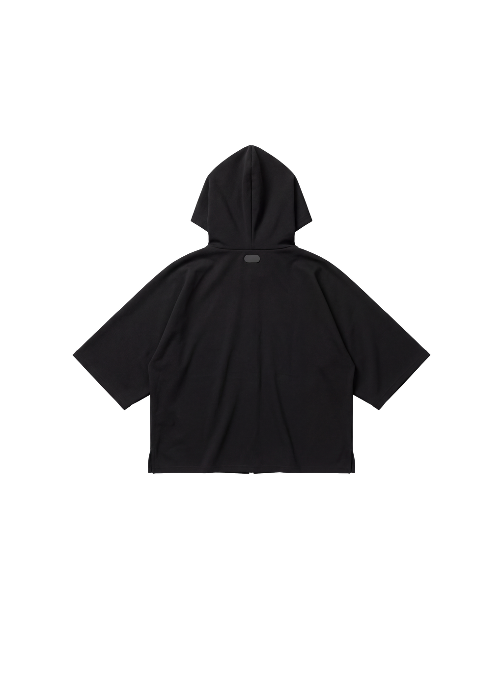 Crepe Wide Sleeve Zip-Up Hoodie - Night
