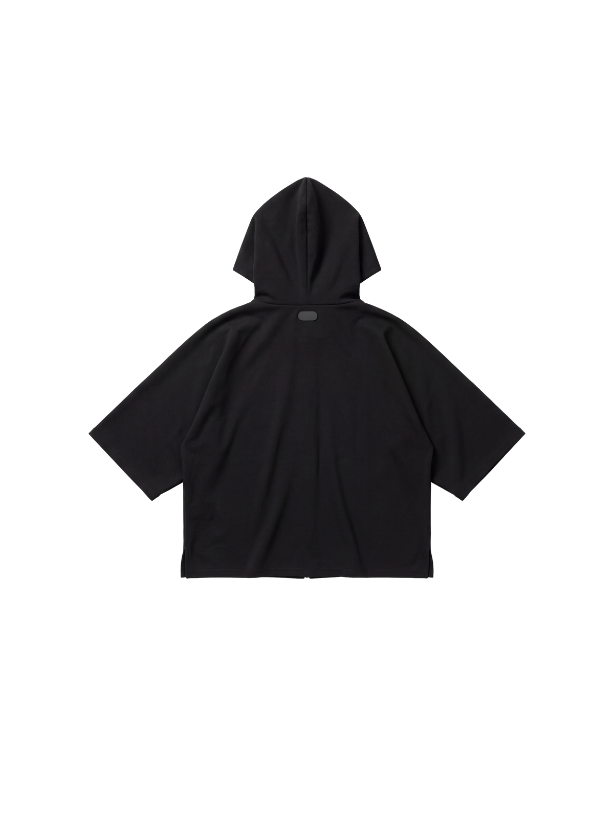 Crepe Wide Sleeve Zip-Up Hoodie - Night
